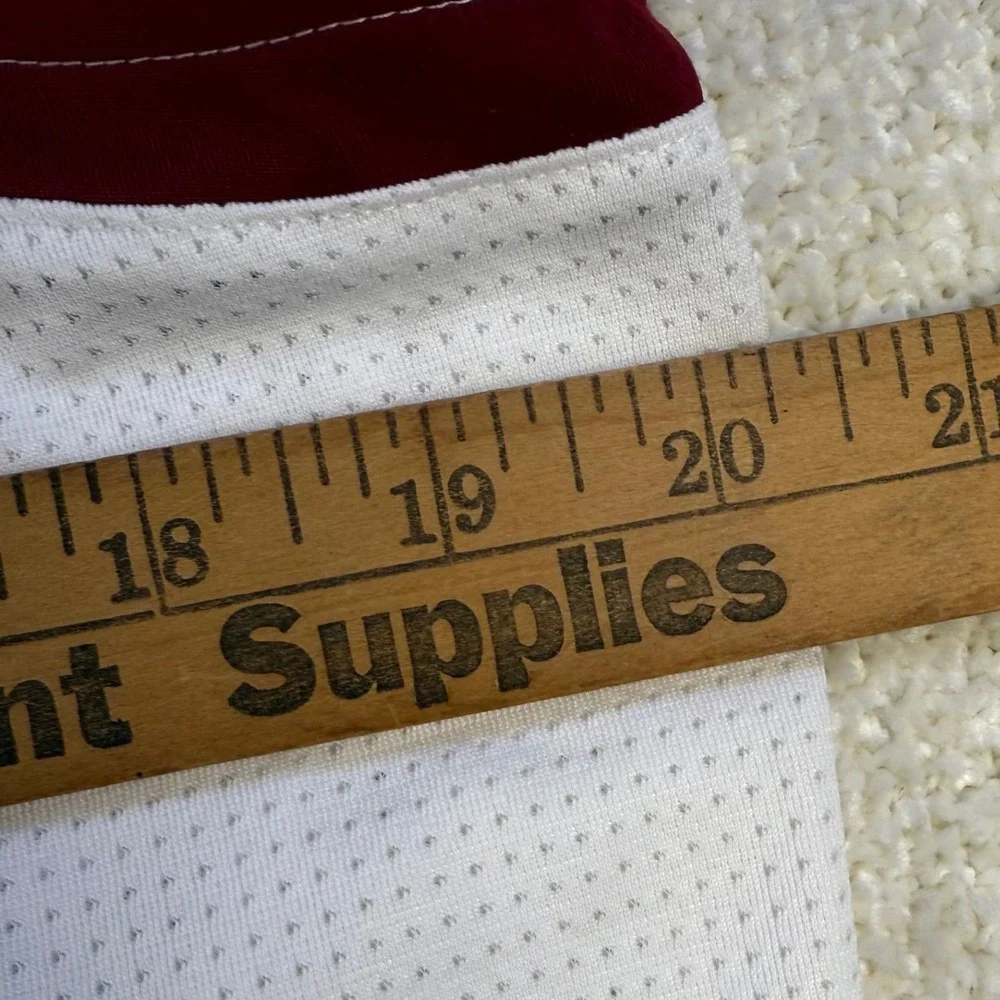 Adidas Men's White Maroon Basketball‎ Jersey Tank Top Size M